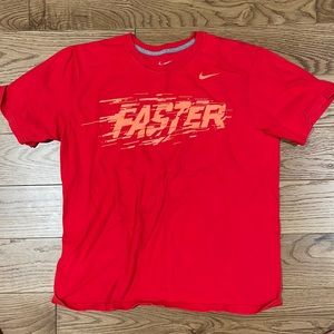 Red Nike Graphic Athletic Short Sleeve